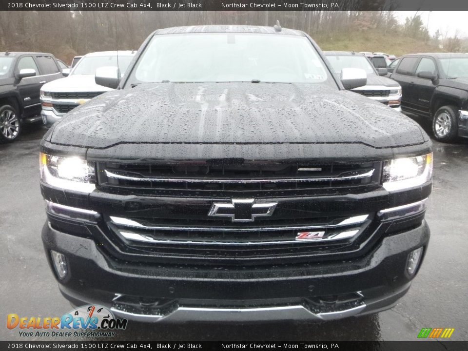 2018 Chevrolet Silverado 1500 LTZ Crew Cab 4x4 Black / Jet Black Photo #8
