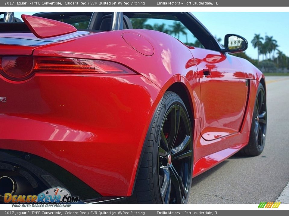 2017 Jaguar F-TYPE Convertible Caldera Red / SVR Quilted Jet W/Red Stitching Photo #19