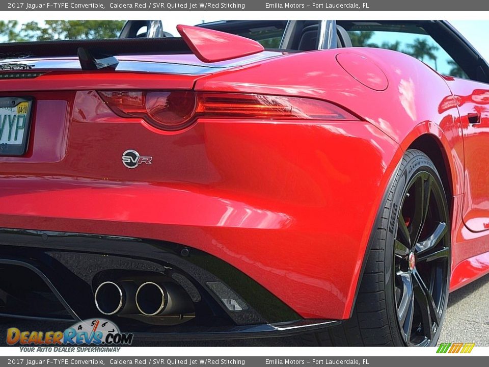 2017 Jaguar F-TYPE Convertible Caldera Red / SVR Quilted Jet W/Red Stitching Photo #20