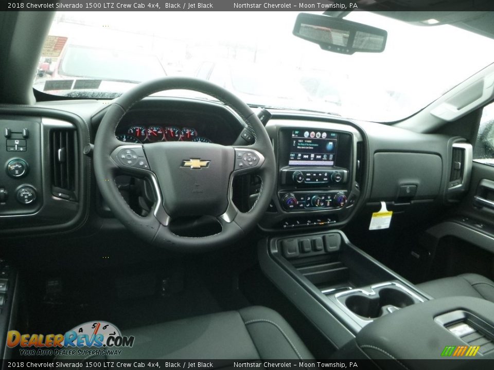2018 Chevrolet Silverado 1500 LTZ Crew Cab 4x4 Black / Jet Black Photo #14