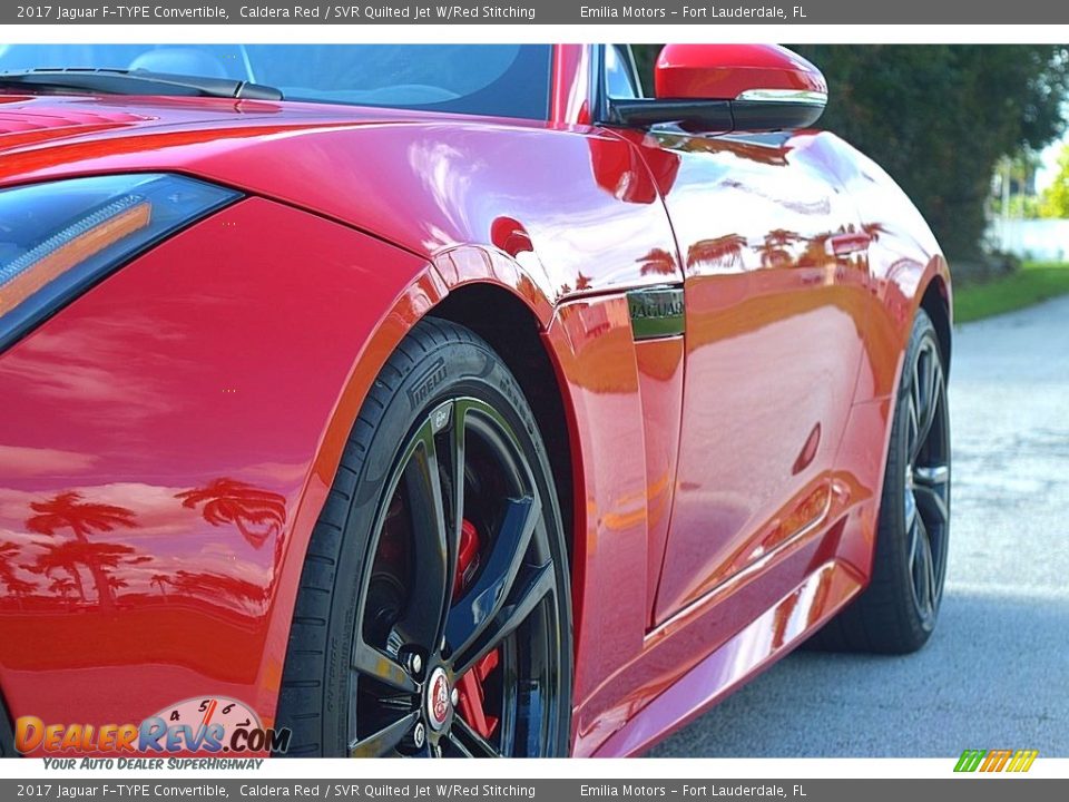 2017 Jaguar F-TYPE Convertible Caldera Red / SVR Quilted Jet W/Red Stitching Photo #26