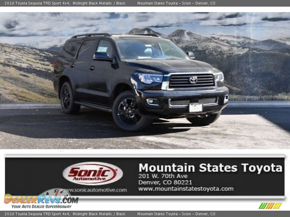 2019 Toyota Sequoia TRD Sport 4x4 Midnight Black Metallic / Black Photo #1