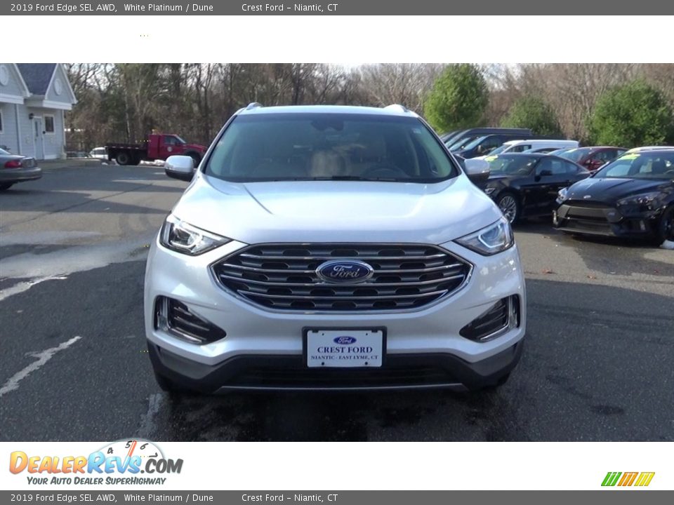 2019 Ford Edge SEL AWD White Platinum / Dune Photo #2