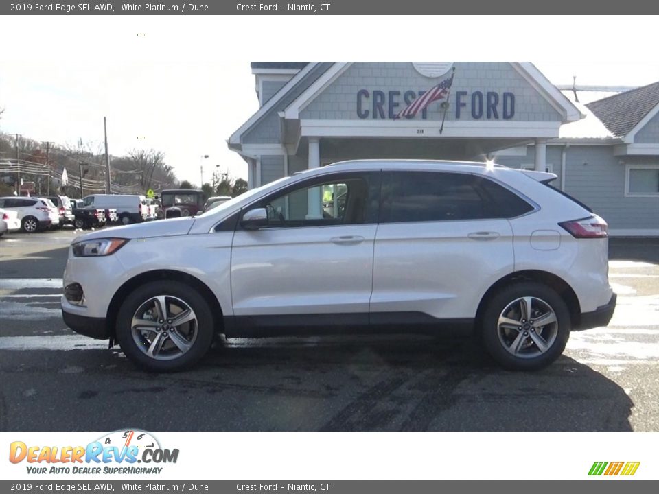 2019 Ford Edge SEL AWD White Platinum / Dune Photo #4