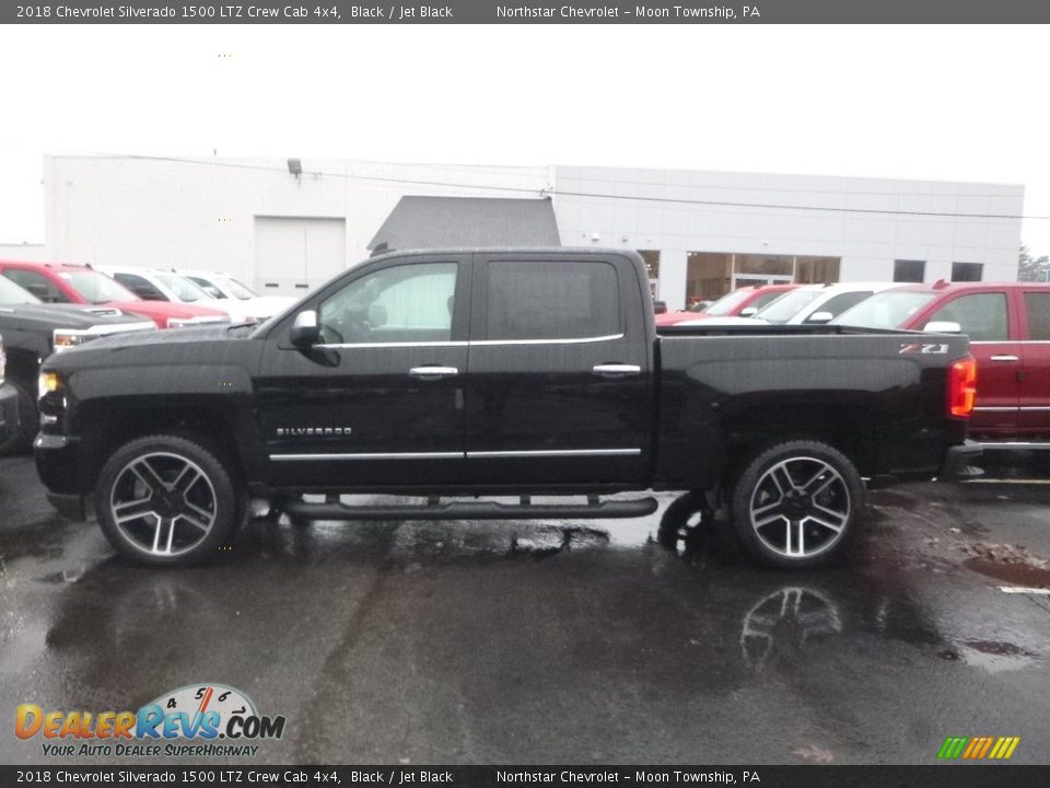 2018 Chevrolet Silverado 1500 LTZ Crew Cab 4x4 Black / Jet Black Photo #2