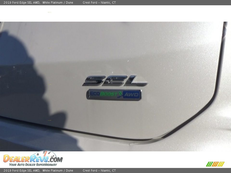 2019 Ford Edge SEL AWD White Platinum / Dune Photo #9