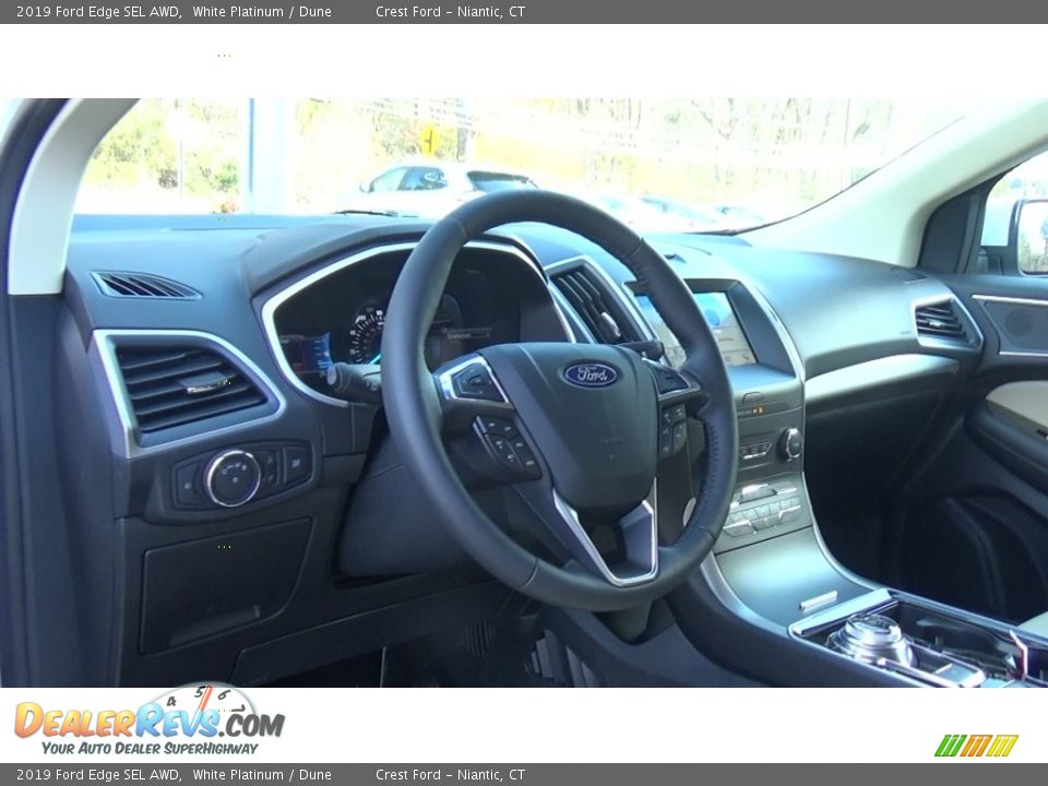 2019 Ford Edge SEL AWD White Platinum / Dune Photo #11
