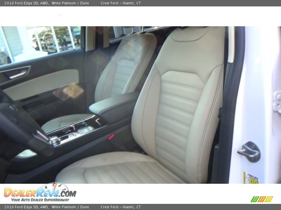 2019 Ford Edge SEL AWD White Platinum / Dune Photo #12