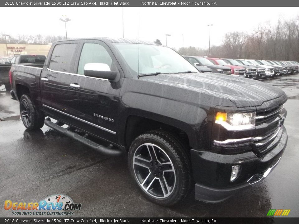 2018 Chevrolet Silverado 1500 LTZ Crew Cab 4x4 Black / Jet Black Photo #7