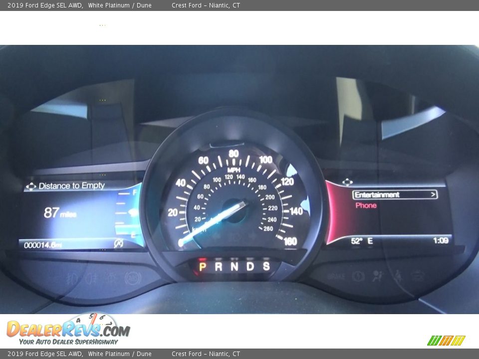 2019 Ford Edge SEL AWD White Platinum / Dune Photo #14