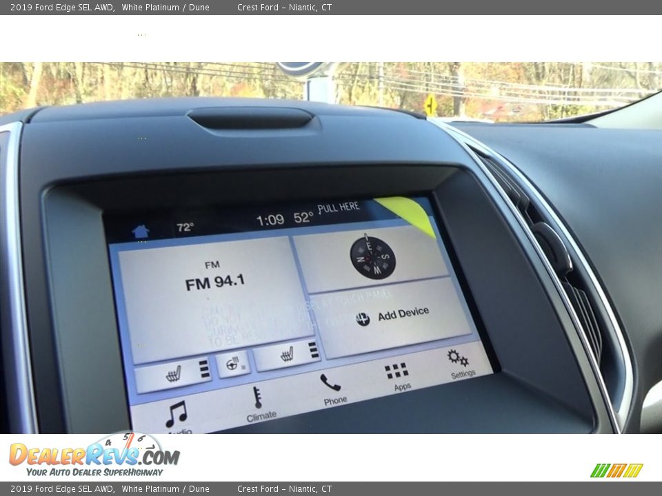 2019 Ford Edge SEL AWD White Platinum / Dune Photo #15