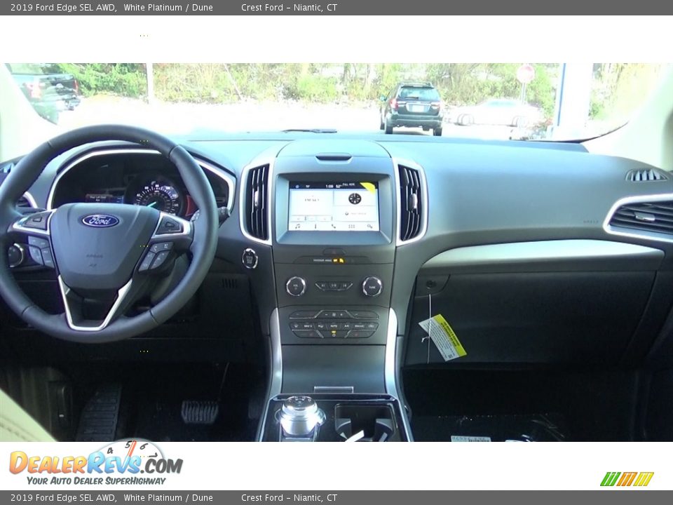 2019 Ford Edge SEL AWD White Platinum / Dune Photo #19