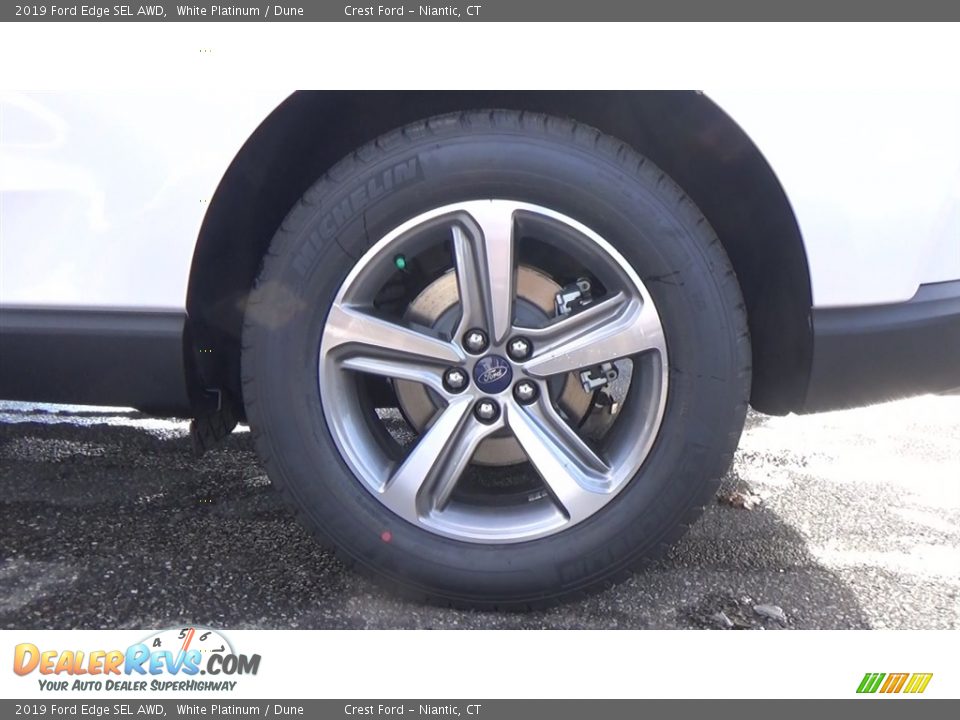 2019 Ford Edge SEL AWD White Platinum / Dune Photo #20