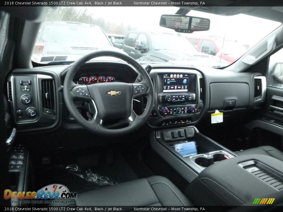 2018 Chevrolet Silverado 1500 LTZ Crew Cab 4x4 Black / Jet Black Photo #13