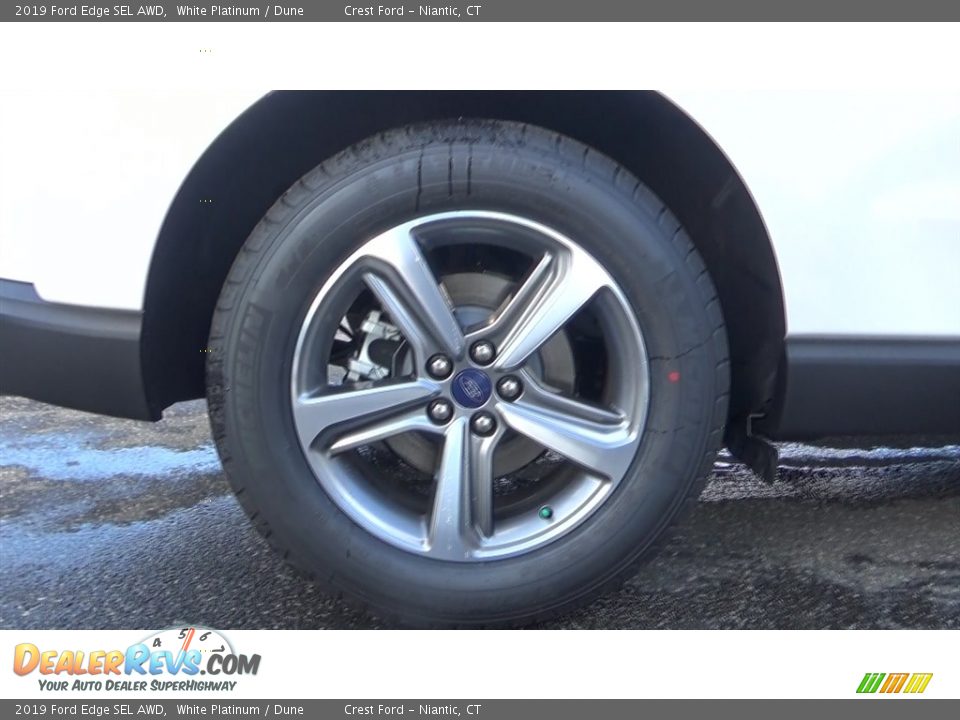 2019 Ford Edge SEL AWD White Platinum / Dune Photo #22