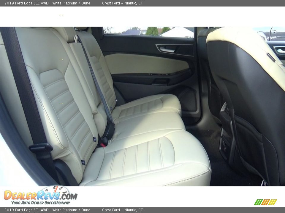 2019 Ford Edge SEL AWD White Platinum / Dune Photo #23