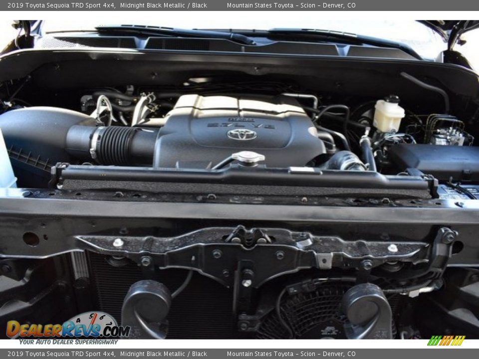 2019 Toyota Sequoia TRD Sport 4x4 Midnight Black Metallic / Black Photo #35