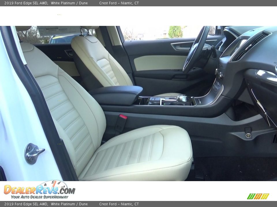 2019 Ford Edge SEL AWD White Platinum / Dune Photo #24