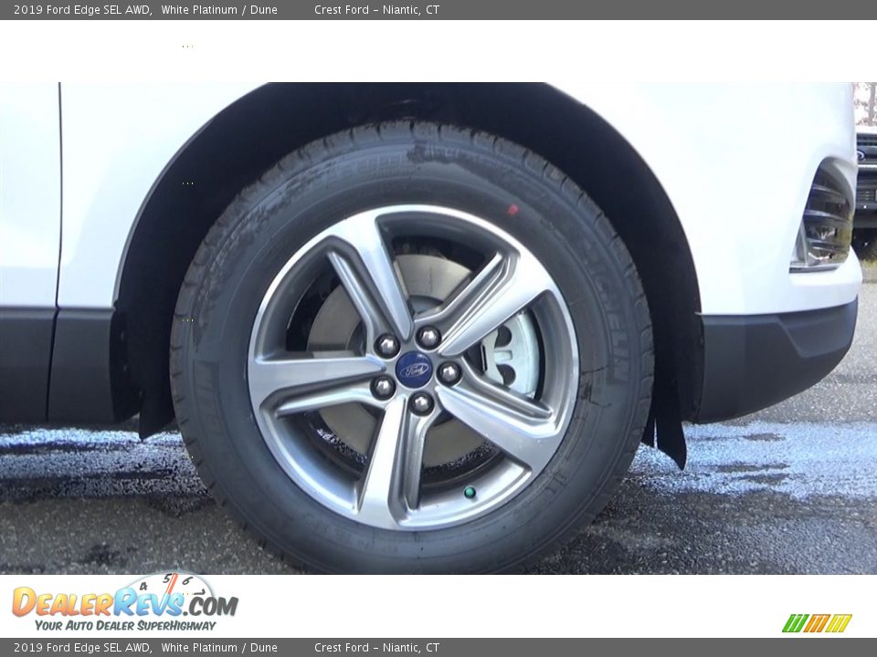 2019 Ford Edge SEL AWD White Platinum / Dune Photo #26