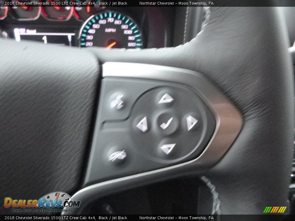 2018 Chevrolet Silverado 1500 LTZ Crew Cab 4x4 Black / Jet Black Photo #19