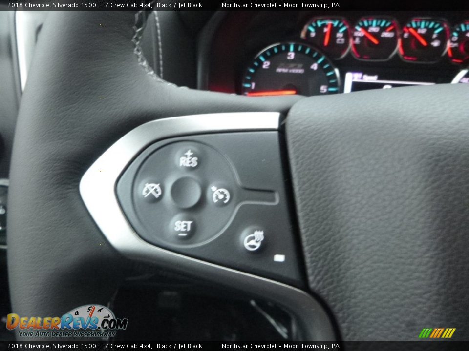 2018 Chevrolet Silverado 1500 LTZ Crew Cab 4x4 Black / Jet Black Photo #20