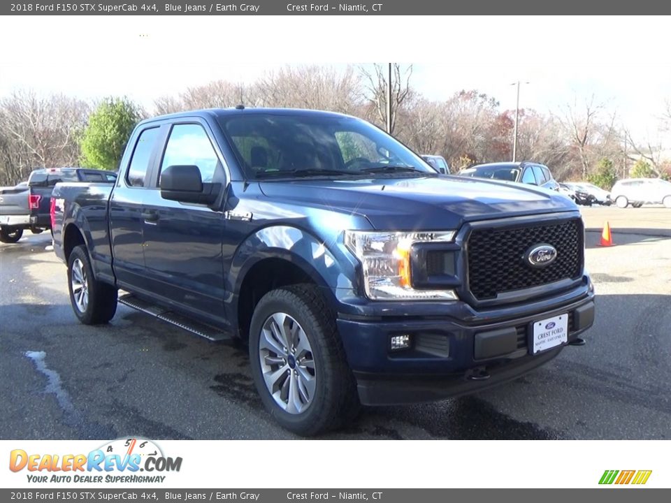2018 Ford F150 STX SuperCab 4x4 Blue Jeans / Earth Gray Photo #1