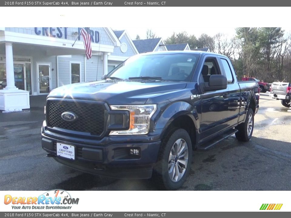 2018 Ford F150 STX SuperCab 4x4 Blue Jeans / Earth Gray Photo #3