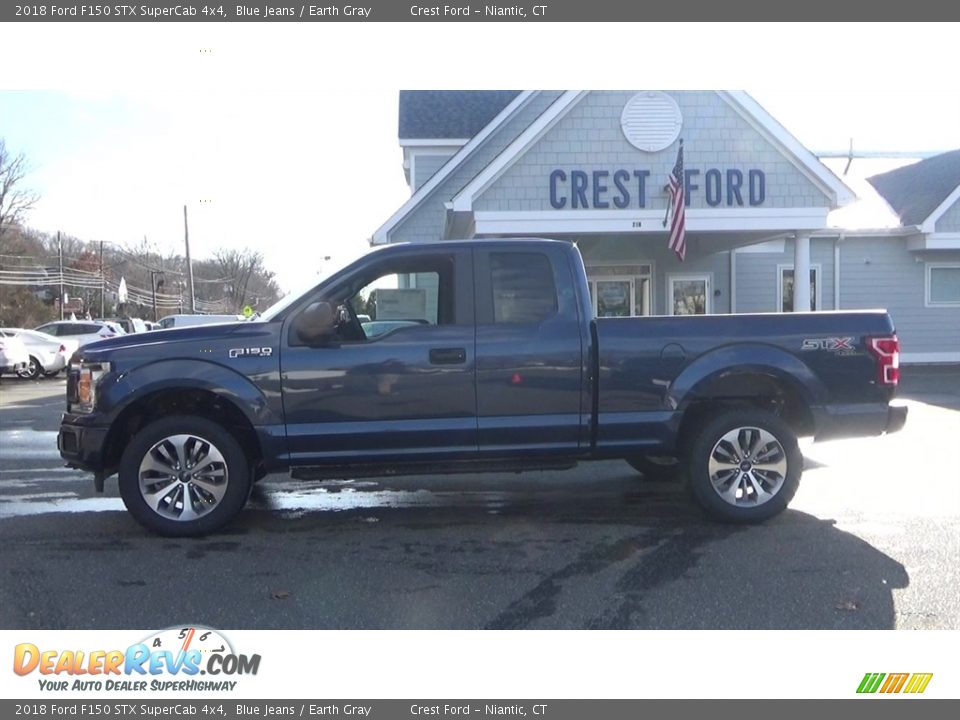 2018 Ford F150 STX SuperCab 4x4 Blue Jeans / Earth Gray Photo #4