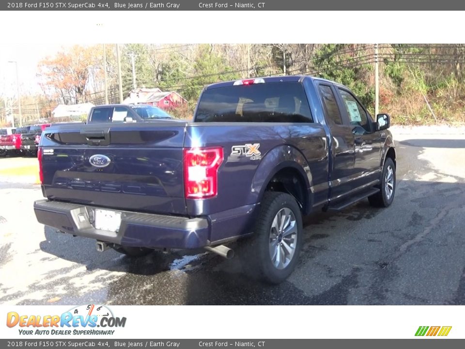 2018 Ford F150 STX SuperCab 4x4 Blue Jeans / Earth Gray Photo #7