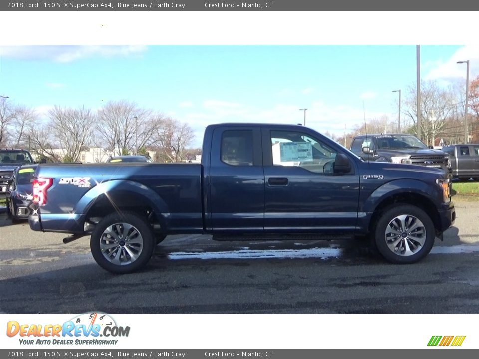 2018 Ford F150 STX SuperCab 4x4 Blue Jeans / Earth Gray Photo #8
