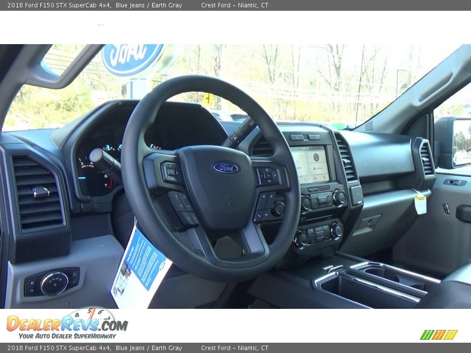 2018 Ford F150 STX SuperCab 4x4 Blue Jeans / Earth Gray Photo #10