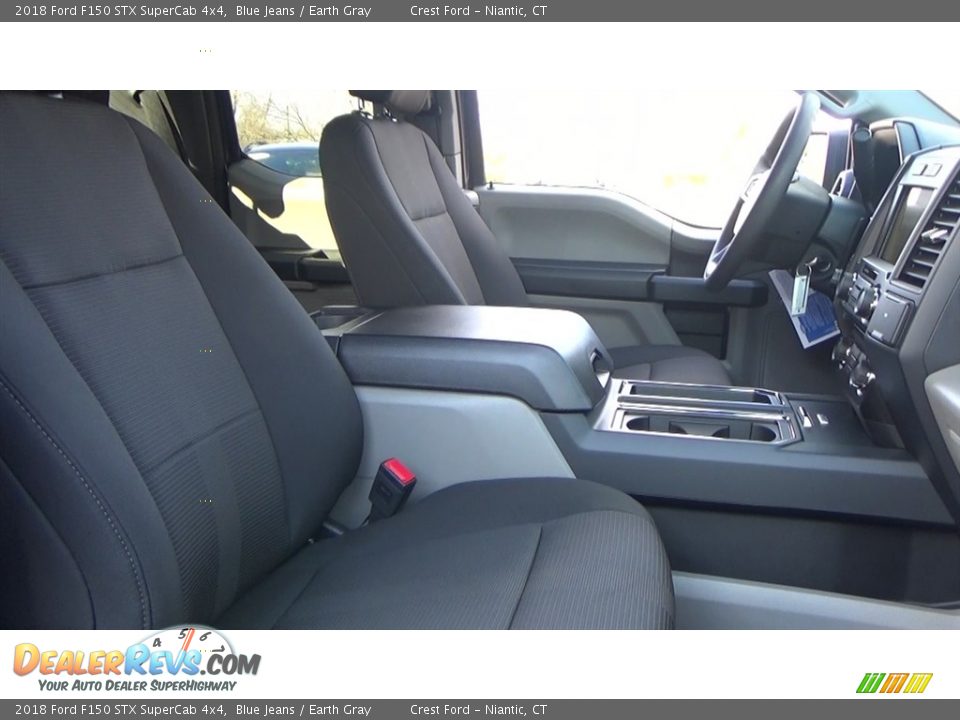 2018 Ford F150 STX SuperCab 4x4 Blue Jeans / Earth Gray Photo #22