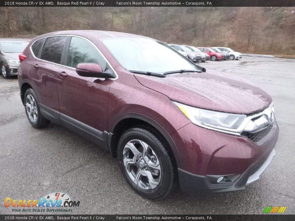 2018 Honda CR-V EX AWD Basque Red Pearl II / Gray Photo #5