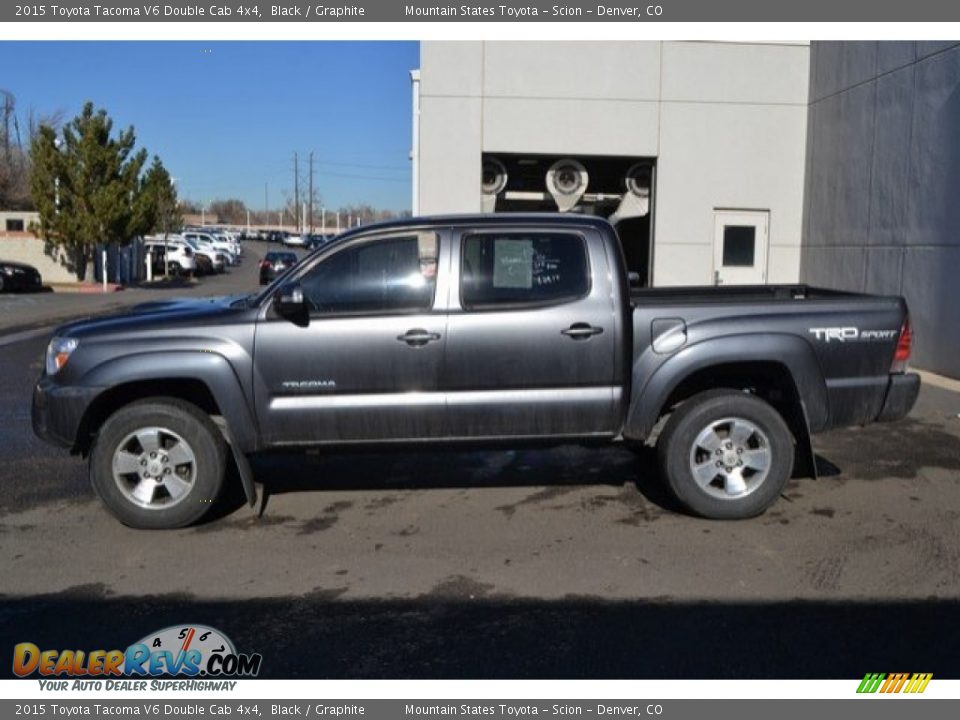 2015 Toyota Tacoma V6 Double Cab 4x4 Black / Graphite Photo #3