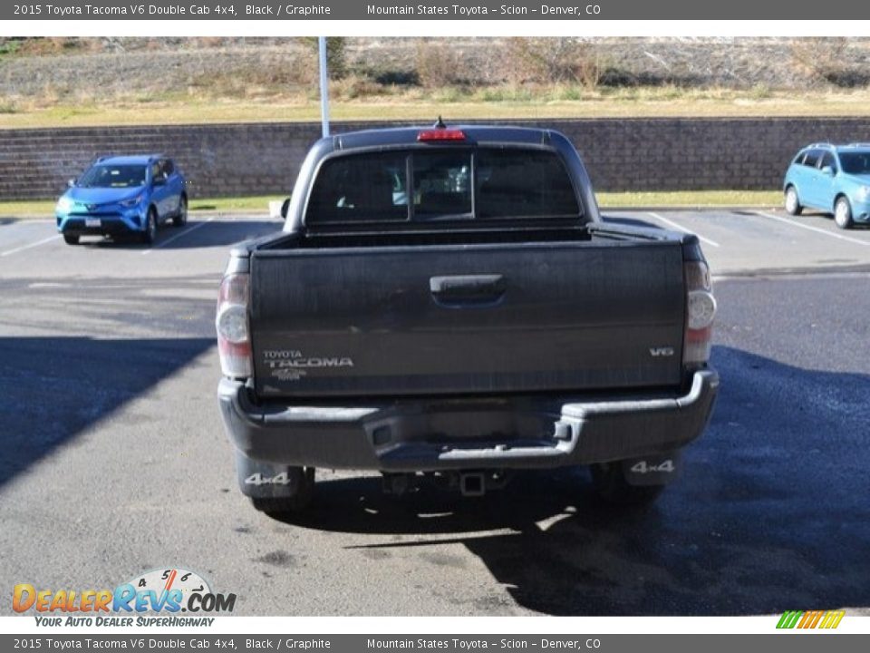 2015 Toyota Tacoma V6 Double Cab 4x4 Black / Graphite Photo #5