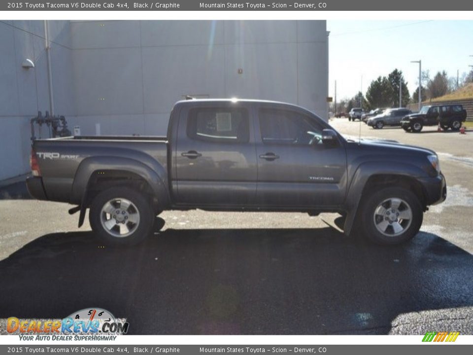 2015 Toyota Tacoma V6 Double Cab 4x4 Black / Graphite Photo #7