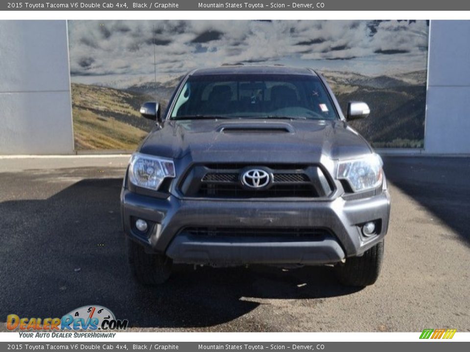 2015 Toyota Tacoma V6 Double Cab 4x4 Black / Graphite Photo #8