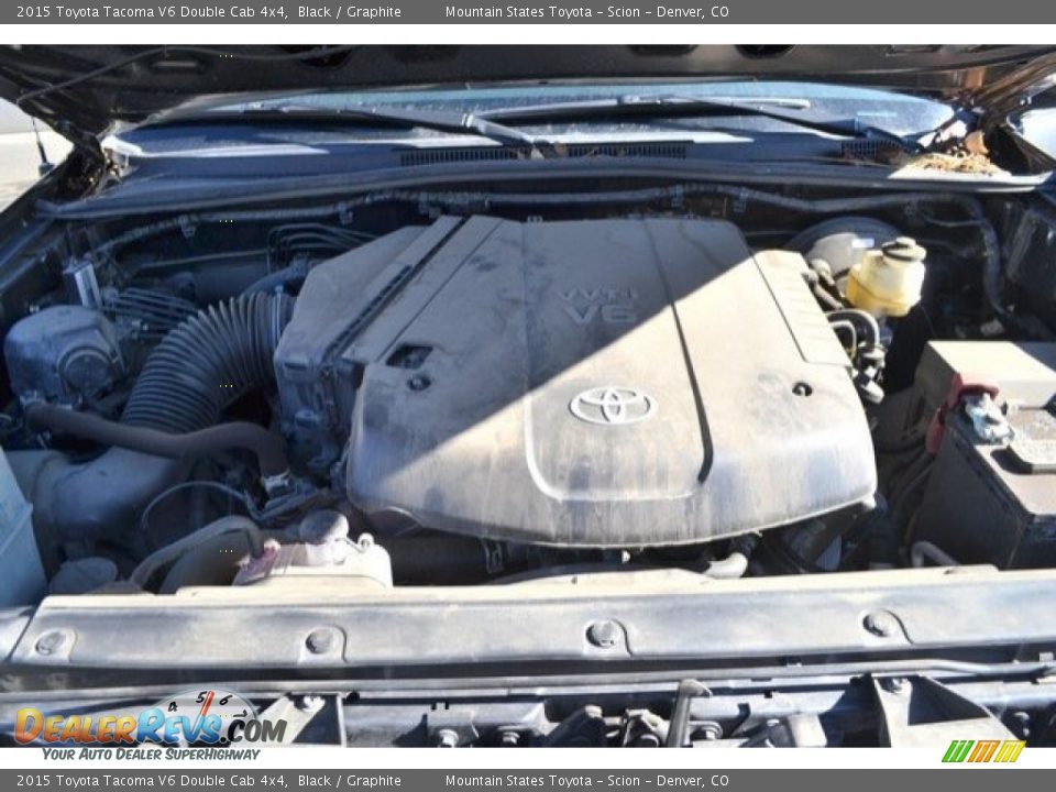 2015 Toyota Tacoma V6 Double Cab 4x4 Black / Graphite Photo #9