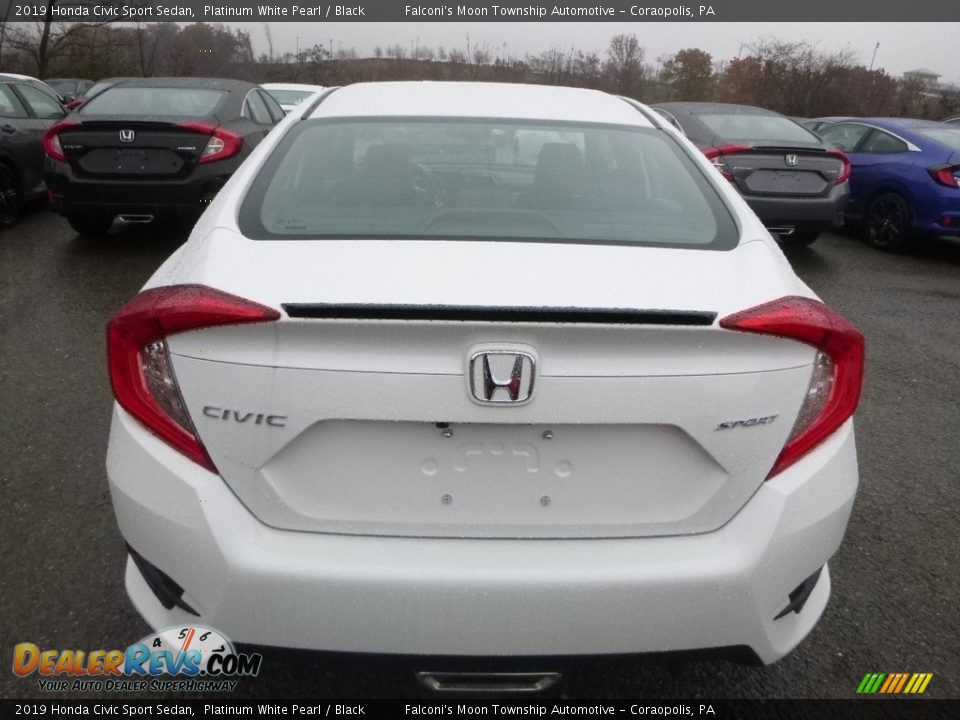 2019 Honda Civic Sport Sedan Platinum White Pearl / Black Photo #3