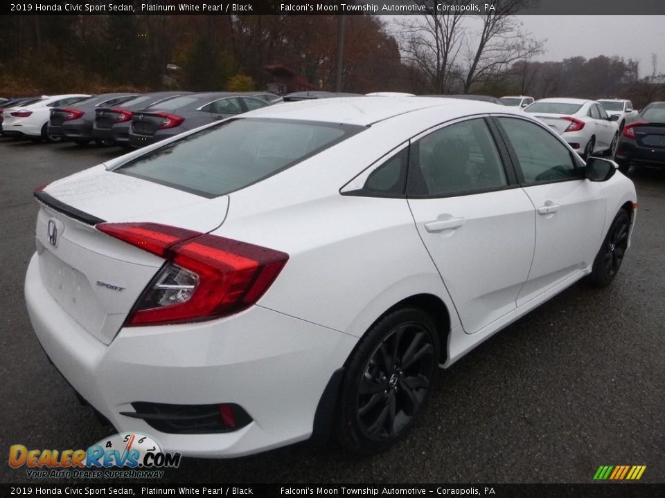 2019 Honda Civic Sport Sedan Platinum White Pearl / Black Photo #4
