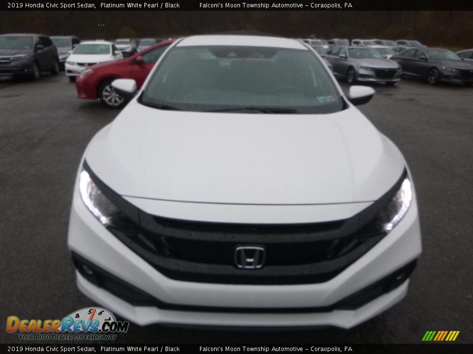 2019 Honda Civic Sport Sedan Platinum White Pearl / Black Photo #6