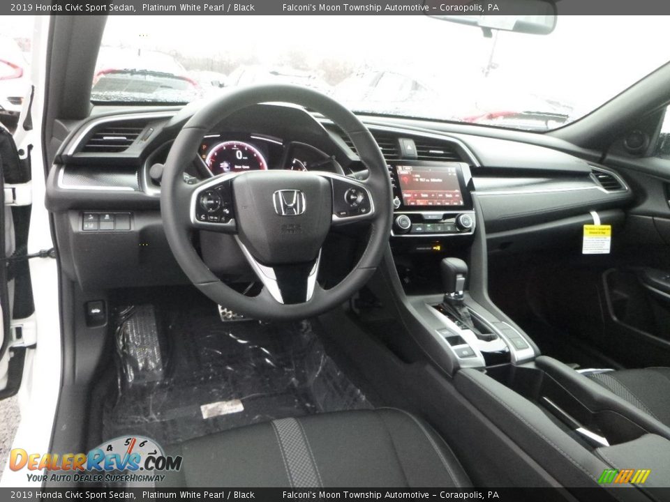 Black Interior - 2019 Honda Civic Sport Sedan Photo #10