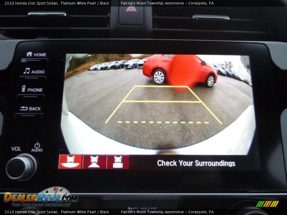2019 Honda Civic Sport Sedan Platinum White Pearl / Black Photo #14