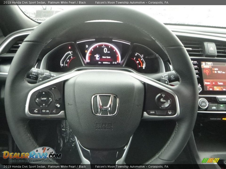 2019 Honda Civic Sport Sedan Platinum White Pearl / Black Photo #15