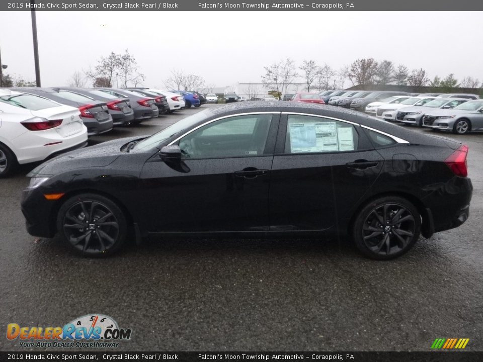 2019 Honda Civic Sport Sedan Crystal Black Pearl / Black Photo #2