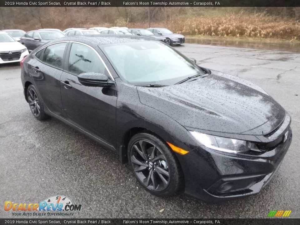 2019 Honda Civic Sport Sedan Crystal Black Pearl / Black Photo #6