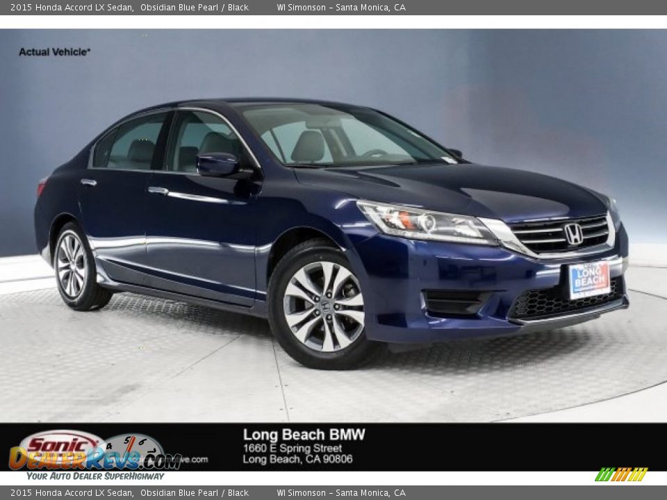 2015 Honda Accord LX Sedan Obsidian Blue Pearl / Black Photo #1