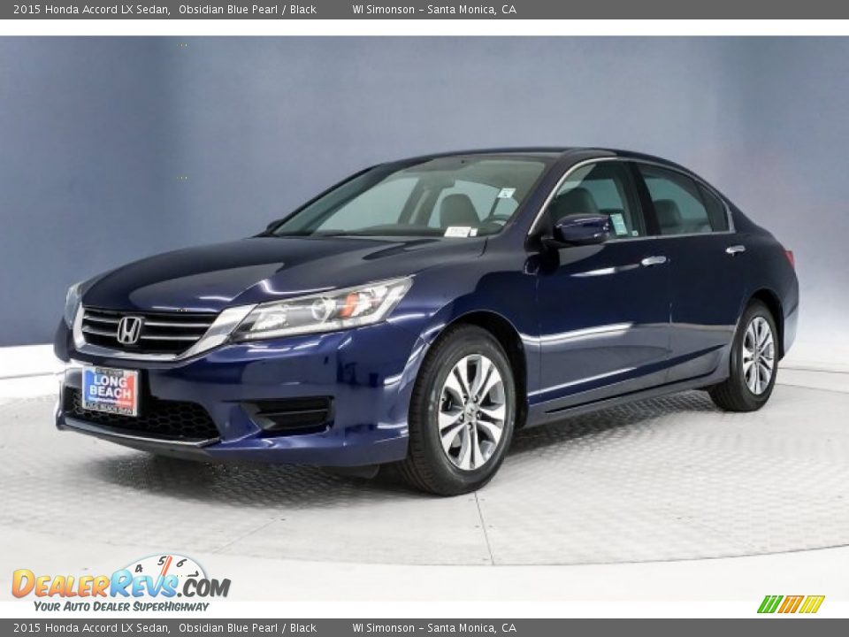 2015 Honda Accord LX Sedan Obsidian Blue Pearl / Black Photo #12