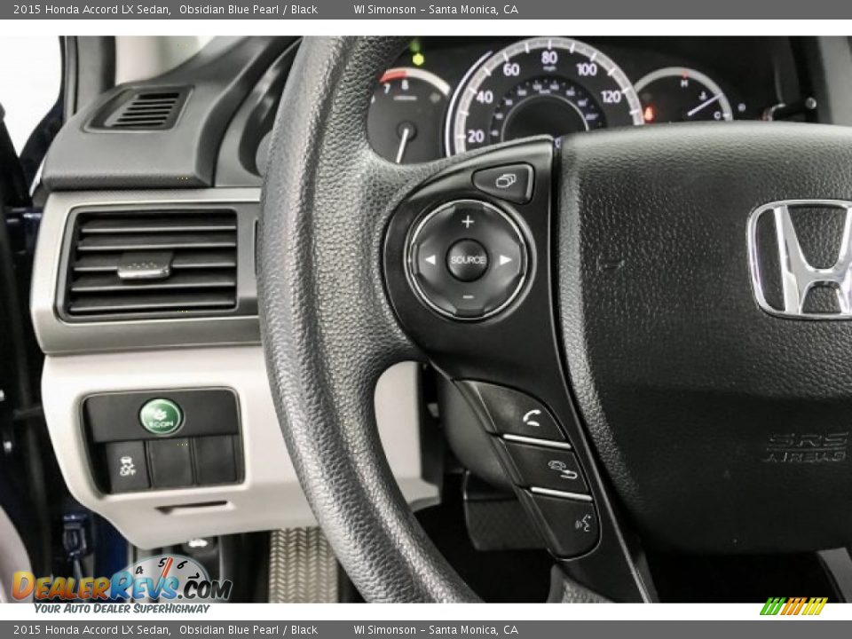 2015 Honda Accord LX Sedan Obsidian Blue Pearl / Black Photo #15