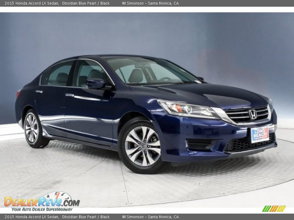 2015 Honda Accord LX Sedan Obsidian Blue Pearl / Black Photo #18